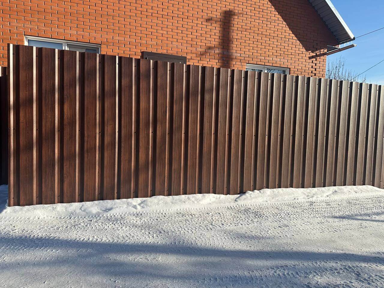 Забор из профнастила НС-21 22м Античное Дерево Принтек фото 4 в Солнечногорске