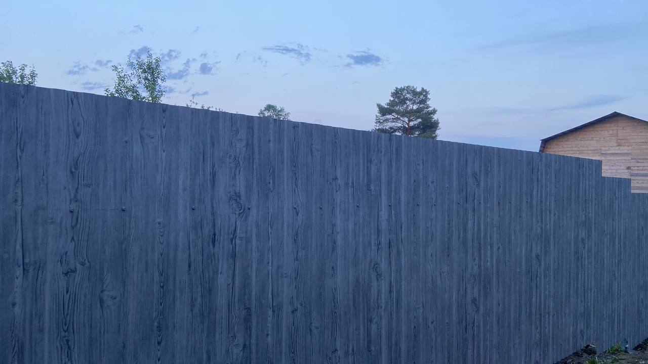 Забор из профнастила НС-10 42м Светлая Береза SteelArt фото 4 в Солнечногорске