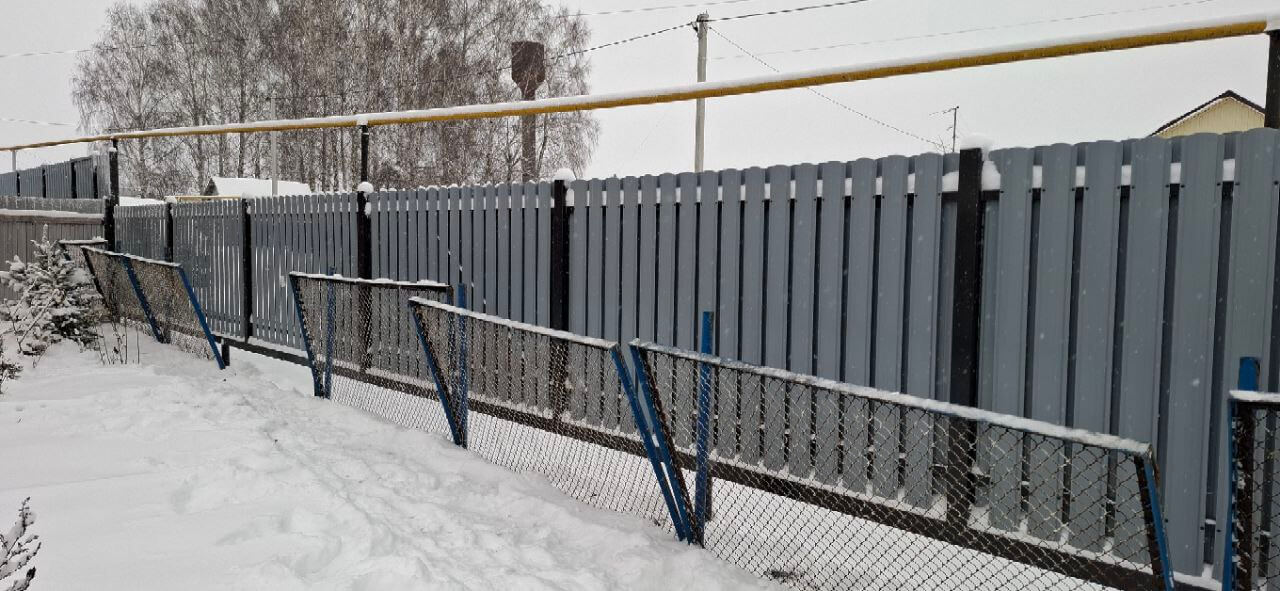 Забор из евроштакетника 27м RAL7024 Серый Графит МАТТЕ фото 5 в Солнечногорске